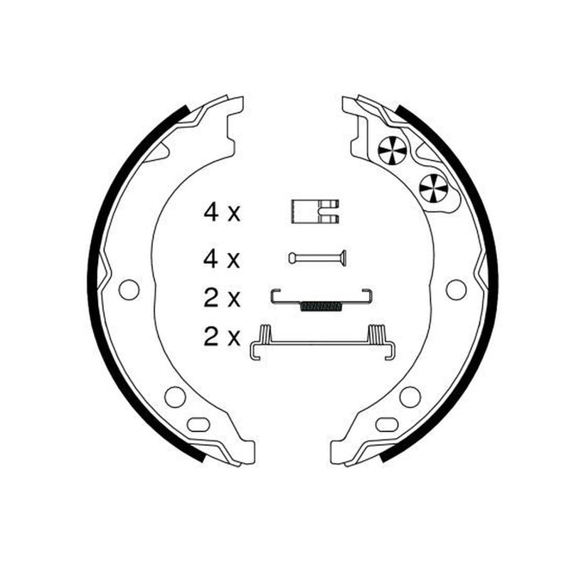 Textar Parking Brake Shoe Set 91064800