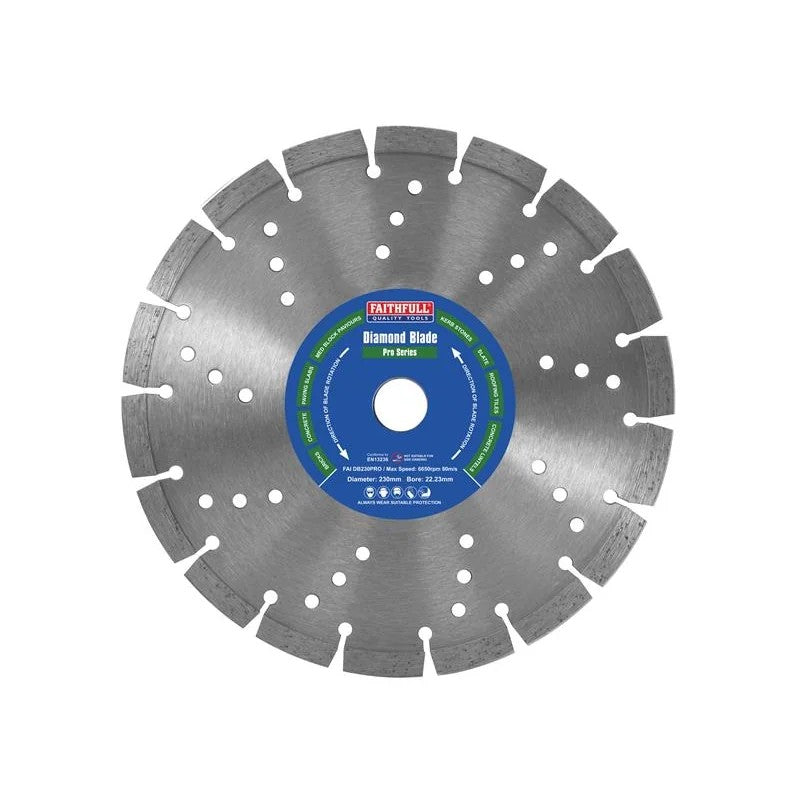 Faithfull Professional Diamond Blade 230 x 22mm - FAIDB230PRO