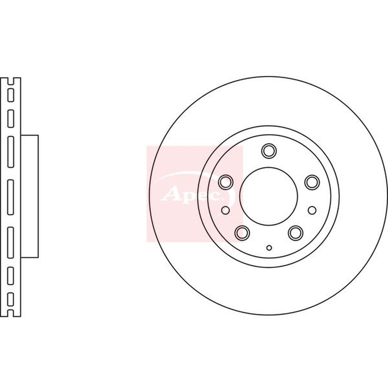 Apec 2 x Vented Front Brake Discs DSK2665