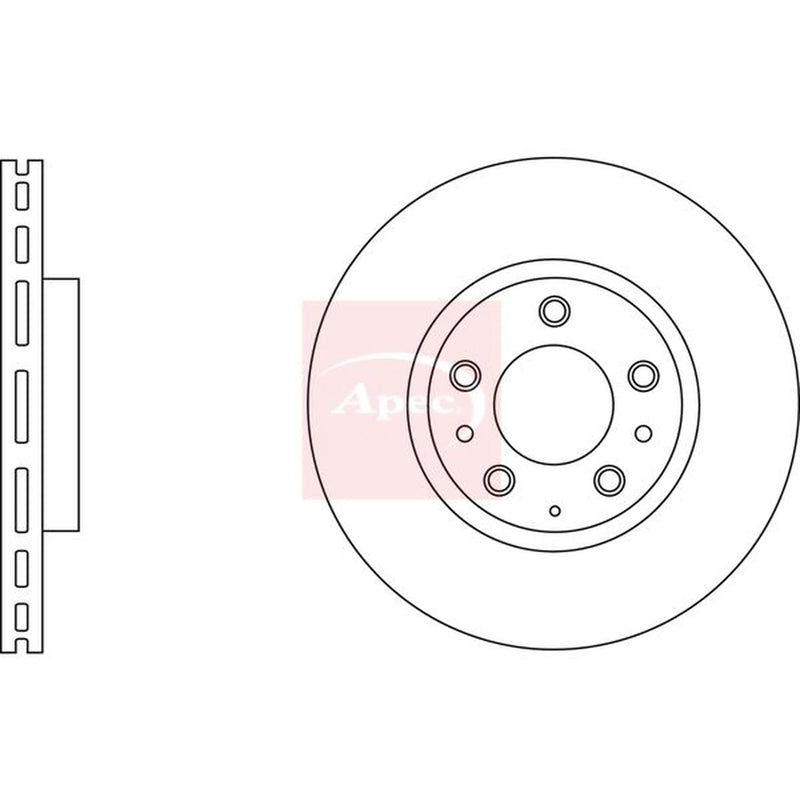 Apec 2 x Vented Front Brake Discs DSK2665