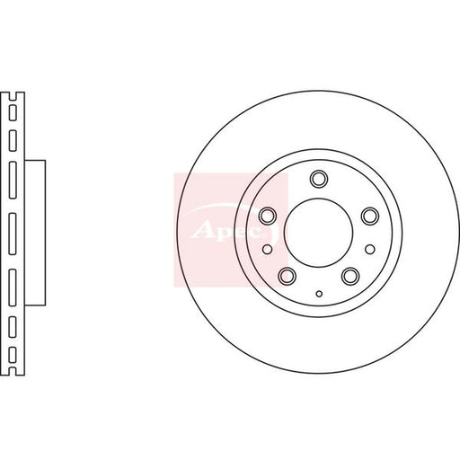 Apec 2 x Vented Front Brake Discs DSK2665