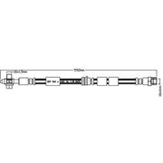 Abtex Brake Hydraulic Hose Line Front ABH1140
