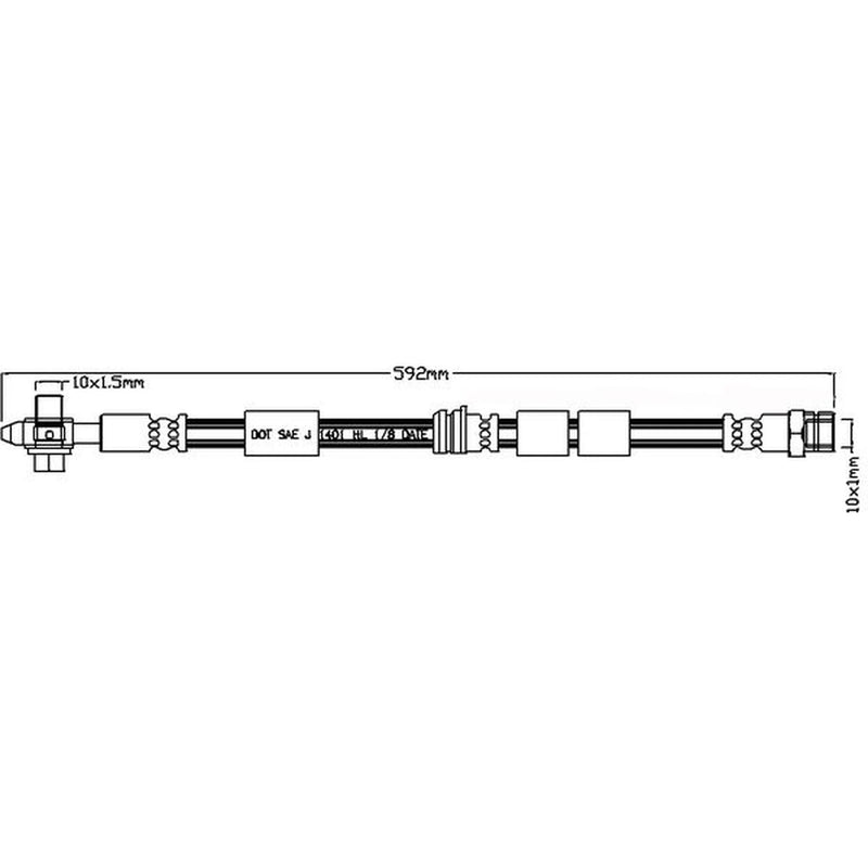 Abtex Brake Hydraulic Hose Line Front ABH1140