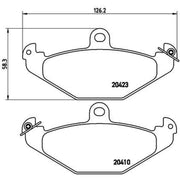Brembo 4 x Rear Brake Pad Set P59026