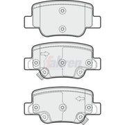 Fahren Rear Brake Pad Set FBP3714