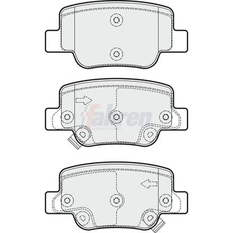Fahren Rear Brake Pad Set FBP3714