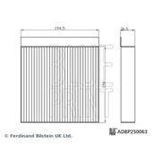 Blue Print Cabin Air Filter (Pollen Filter) ADBP250063