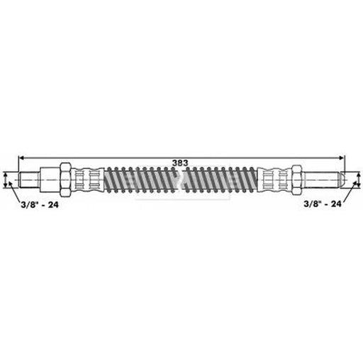 Borg & Beck Brake Hydraulic Hose Line Front Left BBH6559