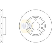 NAPA 2 x Vented Front Brake Discs NBD5199
