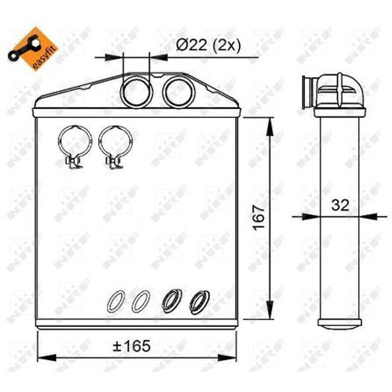 NRF Heater Matrix Core Heat Exchanger 54208