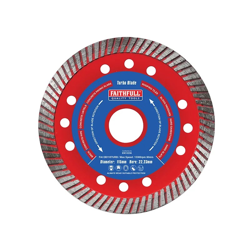 Faithfull Turbo Cut Diamond Blade 115 x 22mm - FAIDB115TURB