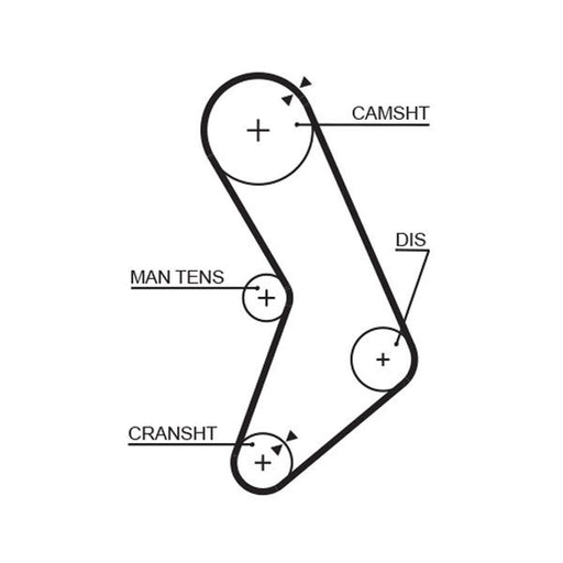 Gates Timing Belt Cambelt 110 Teeth 5153