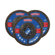 Faithfull Zirconia Abrasive Jumbo Flap Disc 115 x 22mm Mixed Grit (3 Pack)