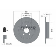 Textar 2 x Solid Rear Brake Discs 92333703