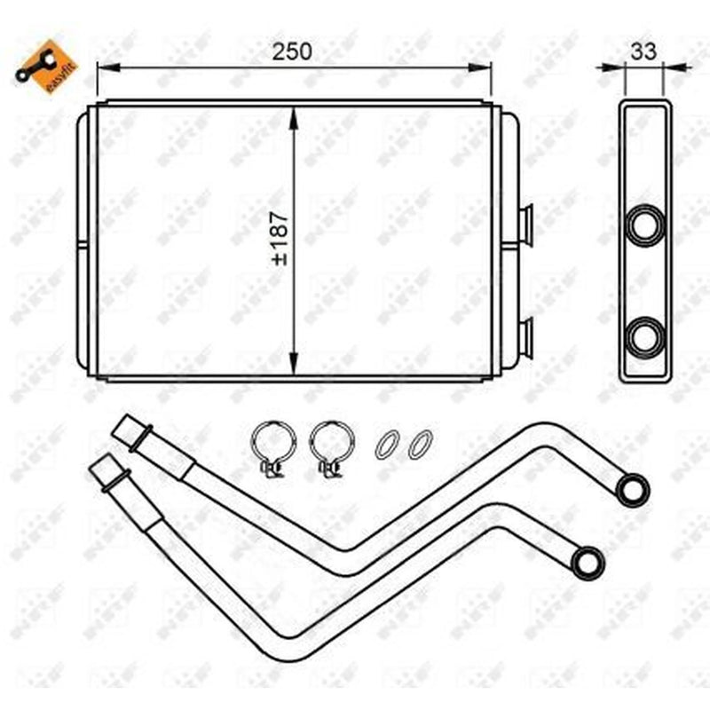 NRF Heater Matrix Core Heat Exchanger 54211