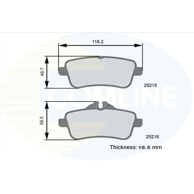 Comline 4 x Rear Brake Pad Set CBP06121