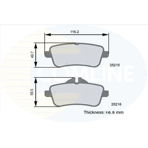 Comline 4 x Rear Brake Pad Set CBP06121