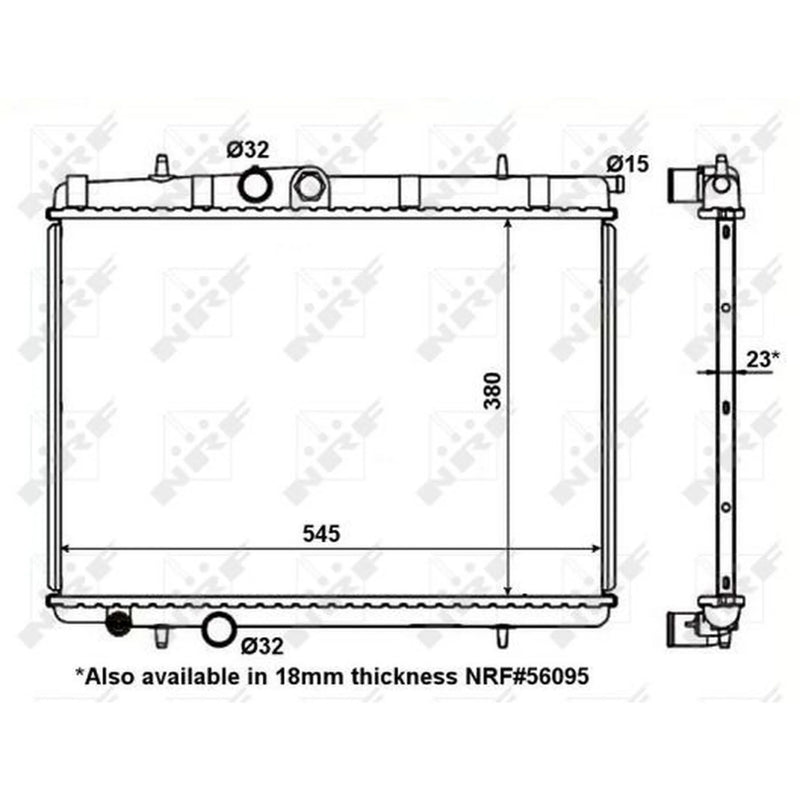 NRF Engine Radiator 56096