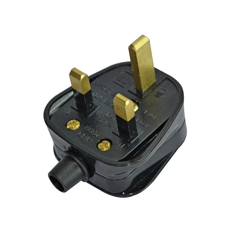 Faithfull Power Plus Heavy Duty Plug 13 Amp Black RP13AB - RP13AB-TB