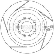 Borg & Beck 2 x Vented Rear Brake Discs BBD5547