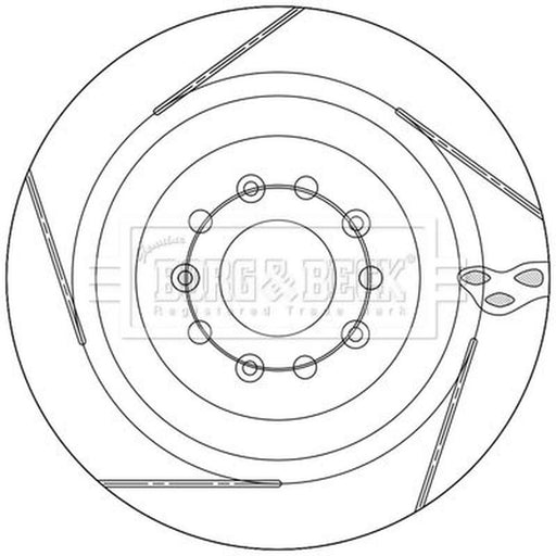Borg & Beck 2 x Vented Rear Brake Discs BBD5547