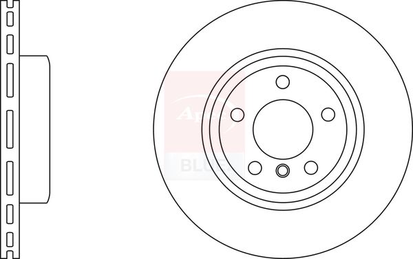 Apec 2 x Brake Disc Set Vented