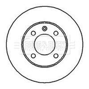 Borg & Beck 2 x Solid Front Brake Discs BBD4174