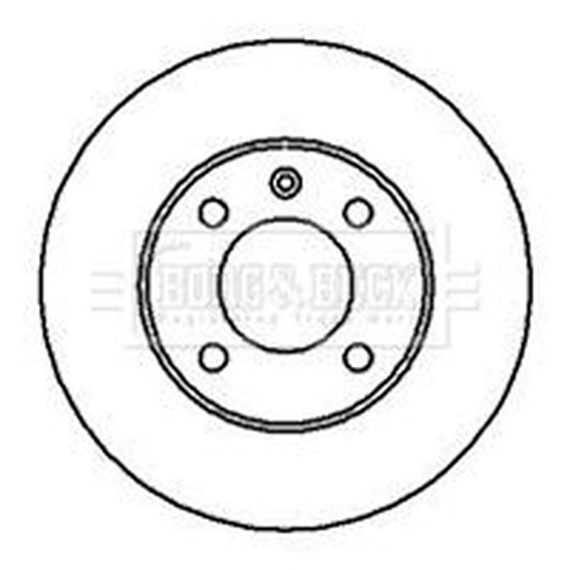 Borg & Beck 2 x Solid Front Brake Discs BBD4174