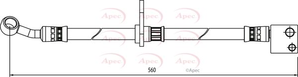 Apec Brake Hydraulic Hose Line Front Right