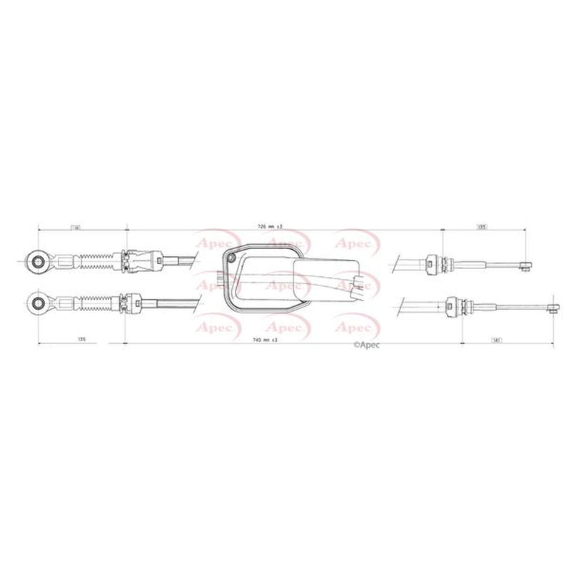 Apec Manual Transmission Cable Pull CAB7019