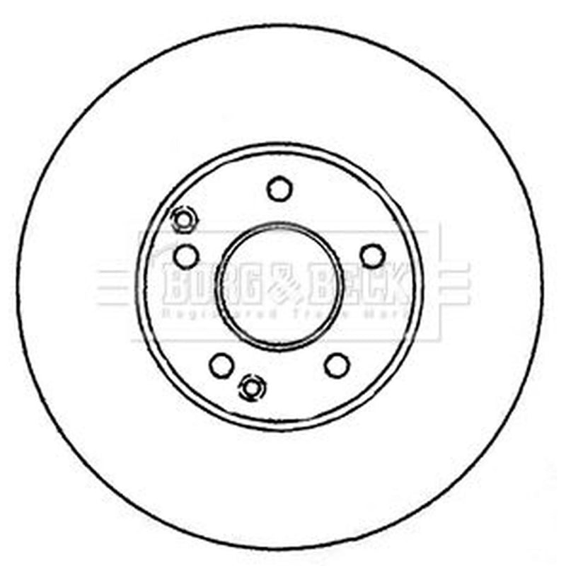 Borg & Beck 2 x Vented Front Brake Discs BBD4141