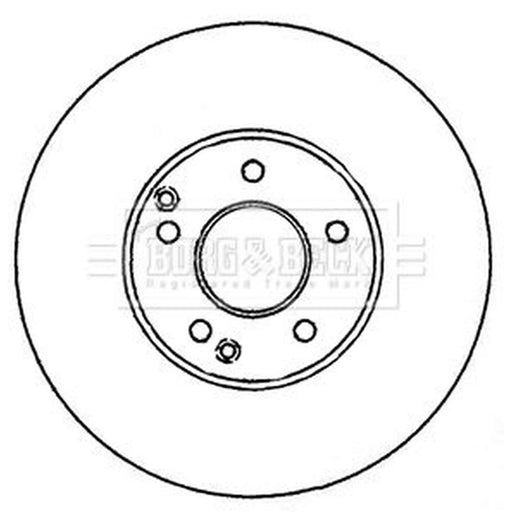 Borg & Beck 2 x Vented Front Brake Discs BBD4141