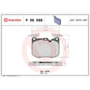 Brembo 4 x Front Brake Pad Set P06098