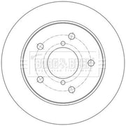 Borg & Beck 2 x Solid Rear Brake Discs BBD5607