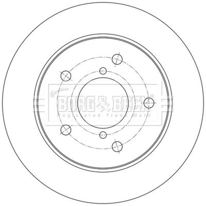 Borg & Beck 2 x Solid Rear Brake Discs BBD5607