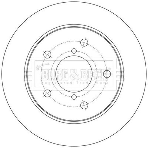 Borg & Beck 2 x Solid Rear Brake Discs BBD5607