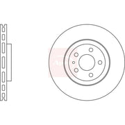 Apec 2 x Vented Front Brake Discs DSK696