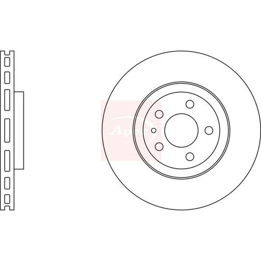 Apec 2 x Vented Front Brake Discs DSK696