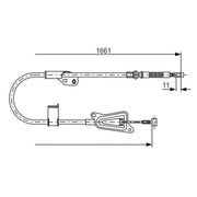 Bosch Handbrake Cable Right Rear 1 987 477 914
