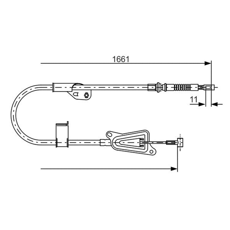 Bosch Handbrake Cable Right Rear 1 987 477 914