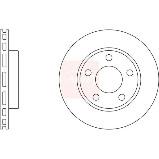 Apec 2 x Vented Rear Brake Discs DSK2380