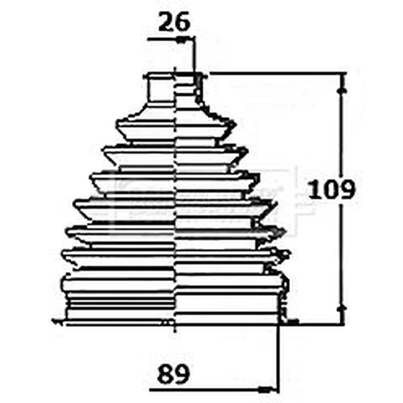 Borg & Beck Drive Shaft Bellow Kit Front Left Thermoplast BCB6150