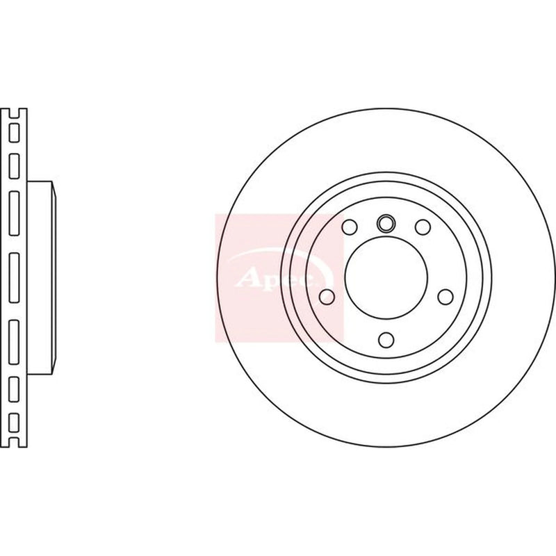 Apec 2 x Vented Front Brake Discs DSK2181