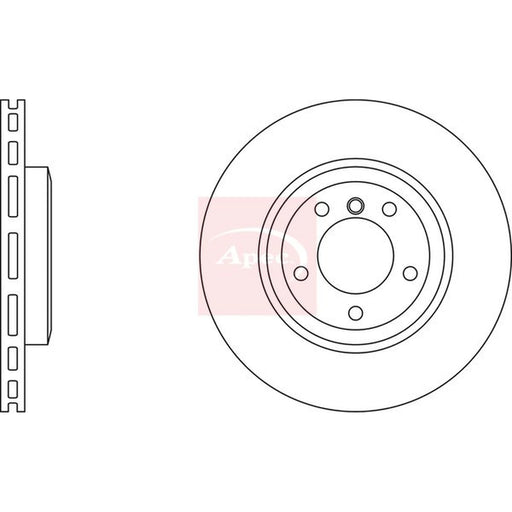 Apec 2 x Vented Front Brake Discs DSK2181