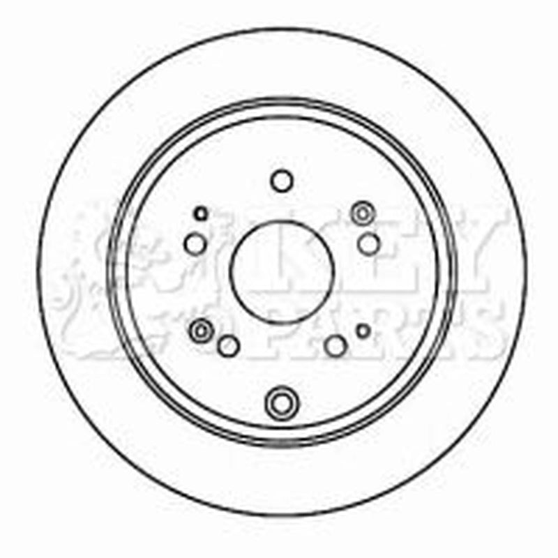 Key Parts 2 x Solid Rear Brake Discs KBD4610