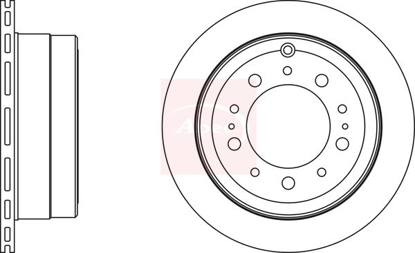 Apec 2 x Brake Disc Set Vented