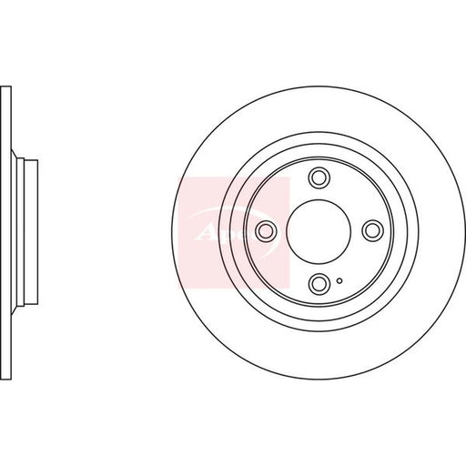 Apec 2 x Solid Rear Brake Discs DSK2579