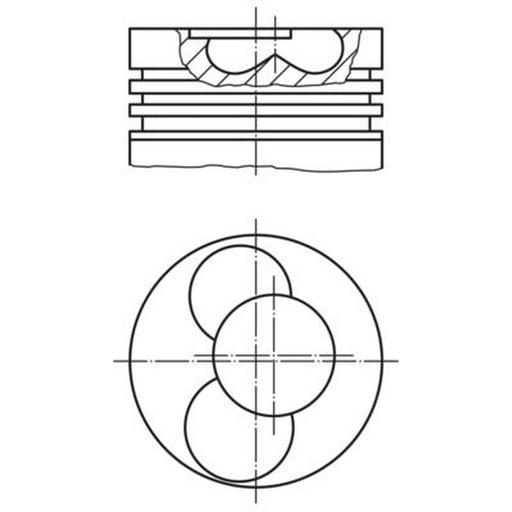 Mahle Piston Cylinder Bore = 104mm 257 PI 00102 000