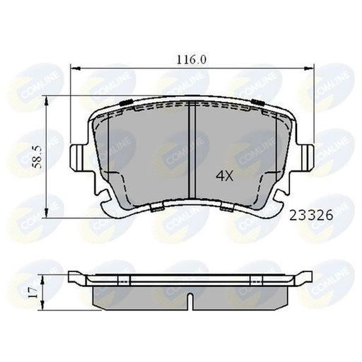 Comline 4 x Rear Brake Pad Set CBP01313