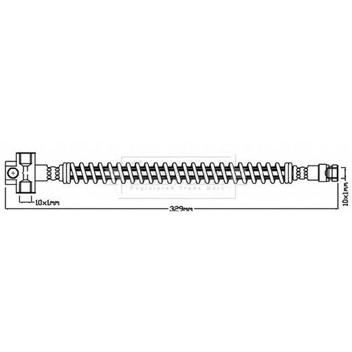 Borg & Beck Brake Hydraulic Hose Line Rear Left BBH8626